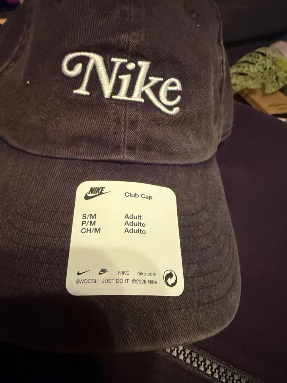 Nike Club Cap Black “Nike” Embroidered Adjustable Hat 1972 Unisex S/M